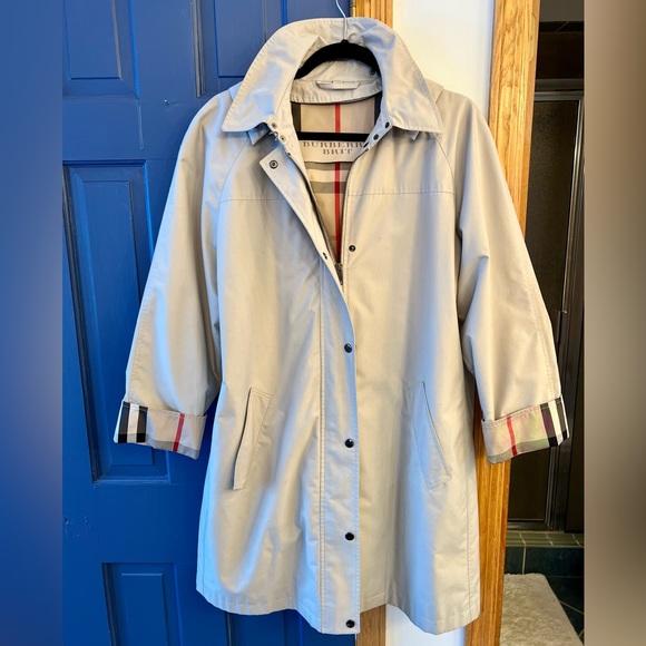 BURBERRY BRIT Size S Black Beige Nylon Trench Coat main image 1